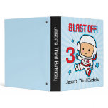 Blast Off 3rd Birthday Keepsake Binder