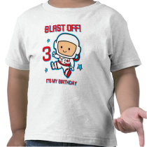 Blast Off 3rd Birthday T-Shirt t-shirts