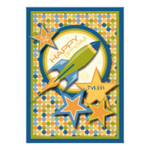 Blast Off! Card Custom Announcements