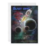 Blast Off! Space, Rocket Birthday Party Invitation