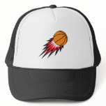 blasting flames basketball hat
