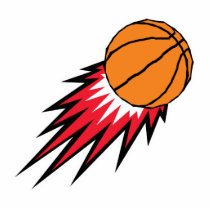 blasting flames basketball cut out
