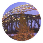 Blatnik Bridge and Fishing Pier Round Stickers