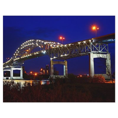 Blatnik Bridge Night Letterhead by DuluthGifts