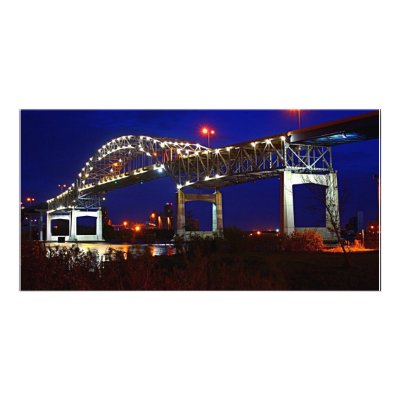 Blatnik Bridge Night Custom Photo Card by DuluthGifts