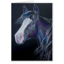 Blaze on Black - Dark Horse cards by foxbrush Blaze on Black - Dark Horse cards