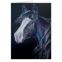 Blaze on Black - Dark Horse cards by foxbrush Blaze on Black - Dark Horse cards