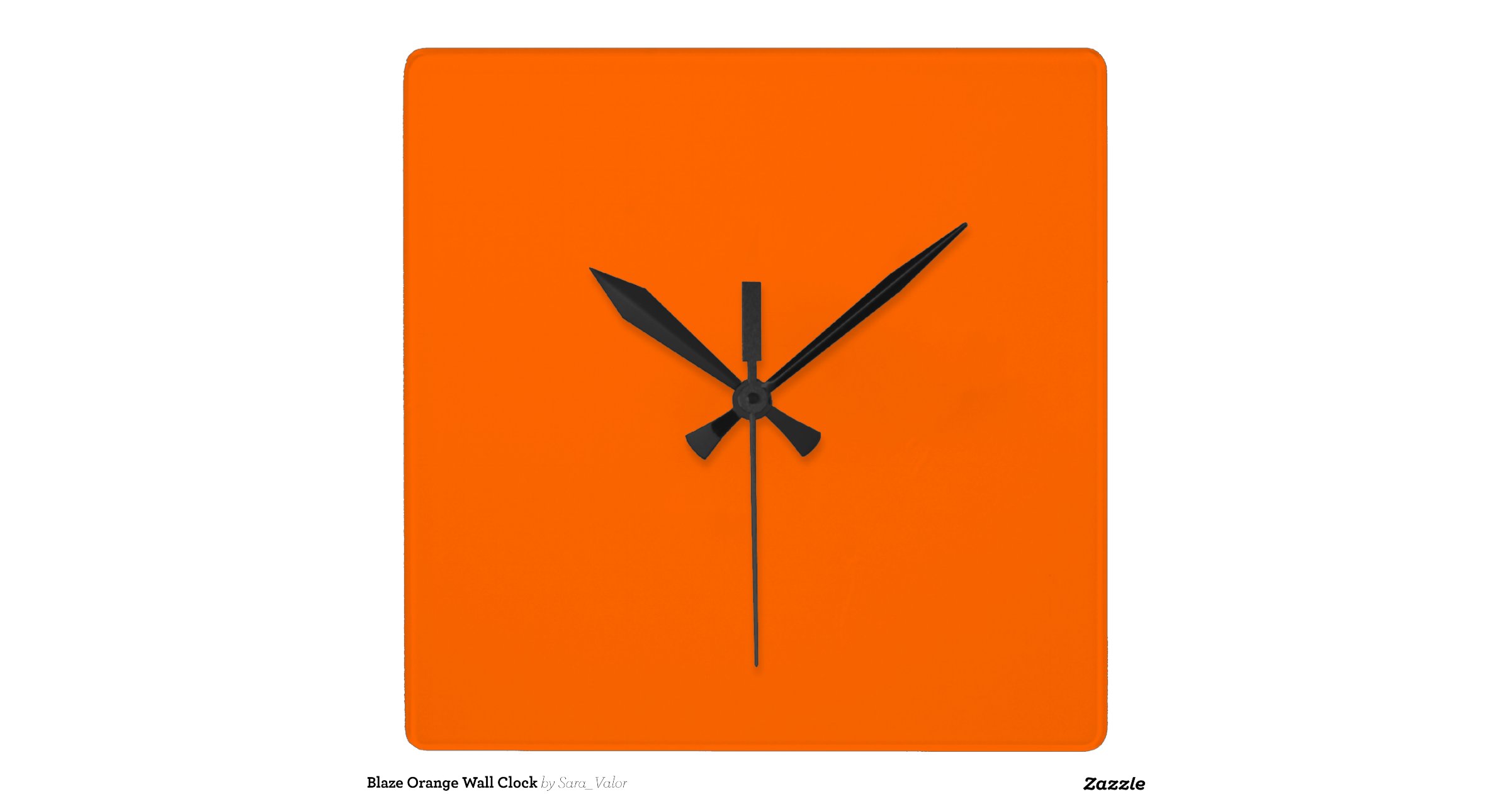 Blaze Orange Wall Clock Zazzle
