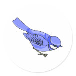 Blazer Blue Jay Round Sticker