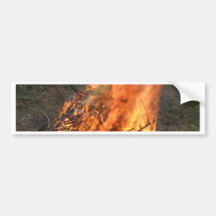 Blazing Bonfire Bumper Sticker