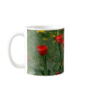 Blazing Red Tulips mugs by codfishlady Blazing Red Tulips mugs