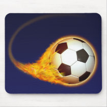 Blazing Soccer Football Mouse Pad