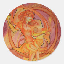 Blazing Solaris Round Stickers