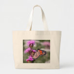 Blazing star and monarch butterfly canvas bag