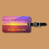 Blazing Sunset Personalized Luggage Tag luggage tags