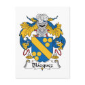 Blazquez Family Crest postcards by coatsofarms Blazquez Family Crest postcards