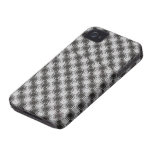 Blcak and White Checkerboards Iphone 4 Case