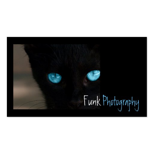 BLCBE Black Cat Blue Eyes Business Card (front side)