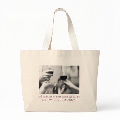 blckwhitetasting, All work and no wine means yo... Canvas Bag