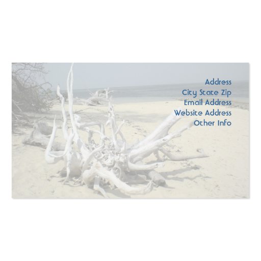 Bleached Driftwood Business Cards (back side)