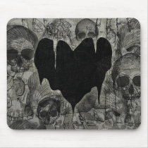 Bleak Heart Gothic Valentine Mouse Pad