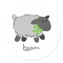 Bleating Sheep Round Sticker
