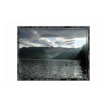 Bled lake, view in the dusk posters