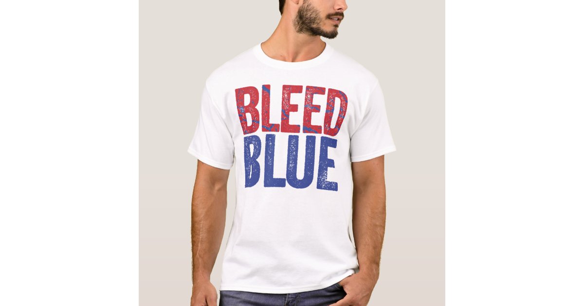 bleed red white and blue shirt