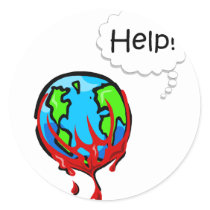 Bleeding Earth 2 Round Sticker