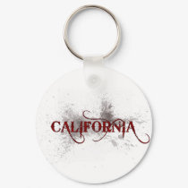 Bleeding Grunge California Keychain by MugUSA Bleeding Grunge California Keychain