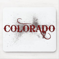 Bleeding Grunge Colorado Mousepad by MugUSA Bleeding Grunge Colorado Mousepad