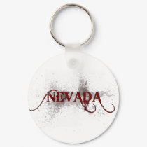 Bleeding Grunge Nevada Keychain by MugUSA Bleeding Grunge Nevada Keychain