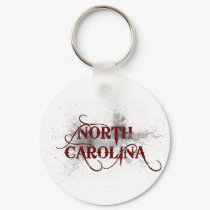 Bleeding Grunge North Carolina Keychain by MugUSA Bleeding Grunge North Carolina Keychain