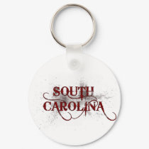 Bleeding Grunge South Carolina Keychain by MugUSA Bleeding Grunge South Carolina Keychain