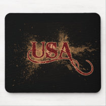 Bleeding Grunge USA Mouse Pad