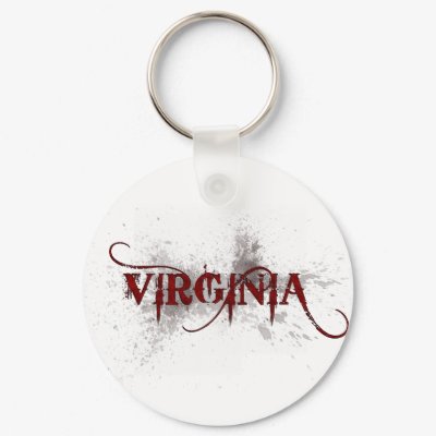 Bleeding Grunge Virginia Keychain by MugUSA