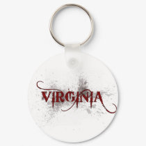 Bleeding Grunge Virginia Keychain