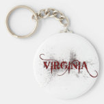 Bleeding Grunge Virginia Keychain