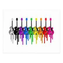 Bleeding Guitars Post Card