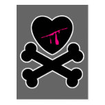 Bleeding Heart and Crossbones Post Cards