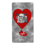 Bleeding Heart Custom Shipping Label