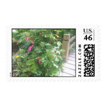 Bleeding Hearts Garden Postage Stamp