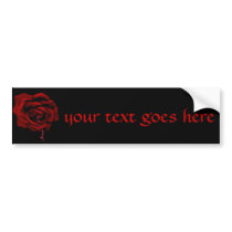 Bleeding Rose Bumper Stickers