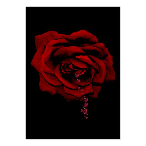 Bleeding Rose Business Card Templates (front side)