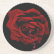 Bleeding Rose Drink Coasters