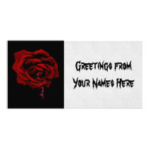 Bleeding Rose Custom Photo Card