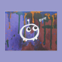 bleep art post card postcards