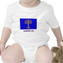 Blekinge län waving flag with name baby bodysuit