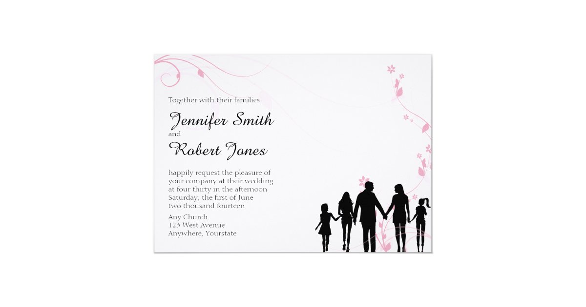 Blended Family Wedding Invitation Zazzle