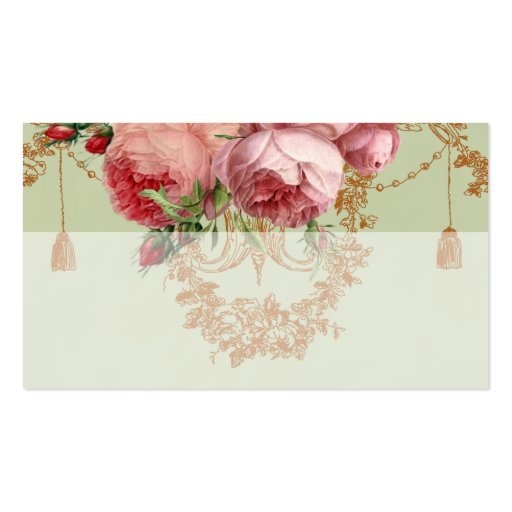 Blenheim Rose- Elegant Sage Green - Place card Business Card Template (front side)